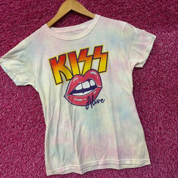 Kiss Alive Womens Rock Tie Dye Tshirt Size Large - Picture 3 of 4